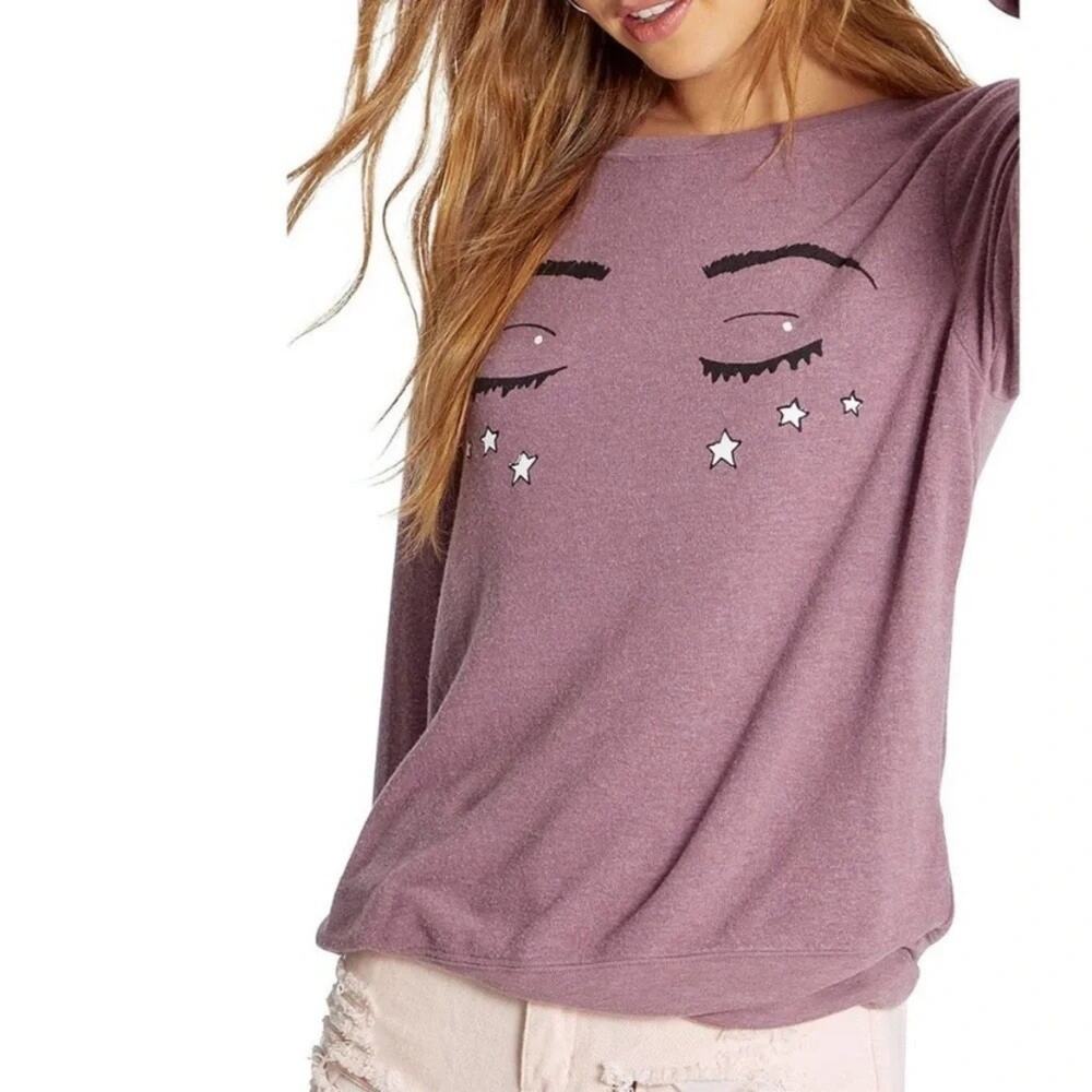 Wildfox Sleeping Beauty Grape Ade Purple Sweatshirt Sleep Shirt S NEW